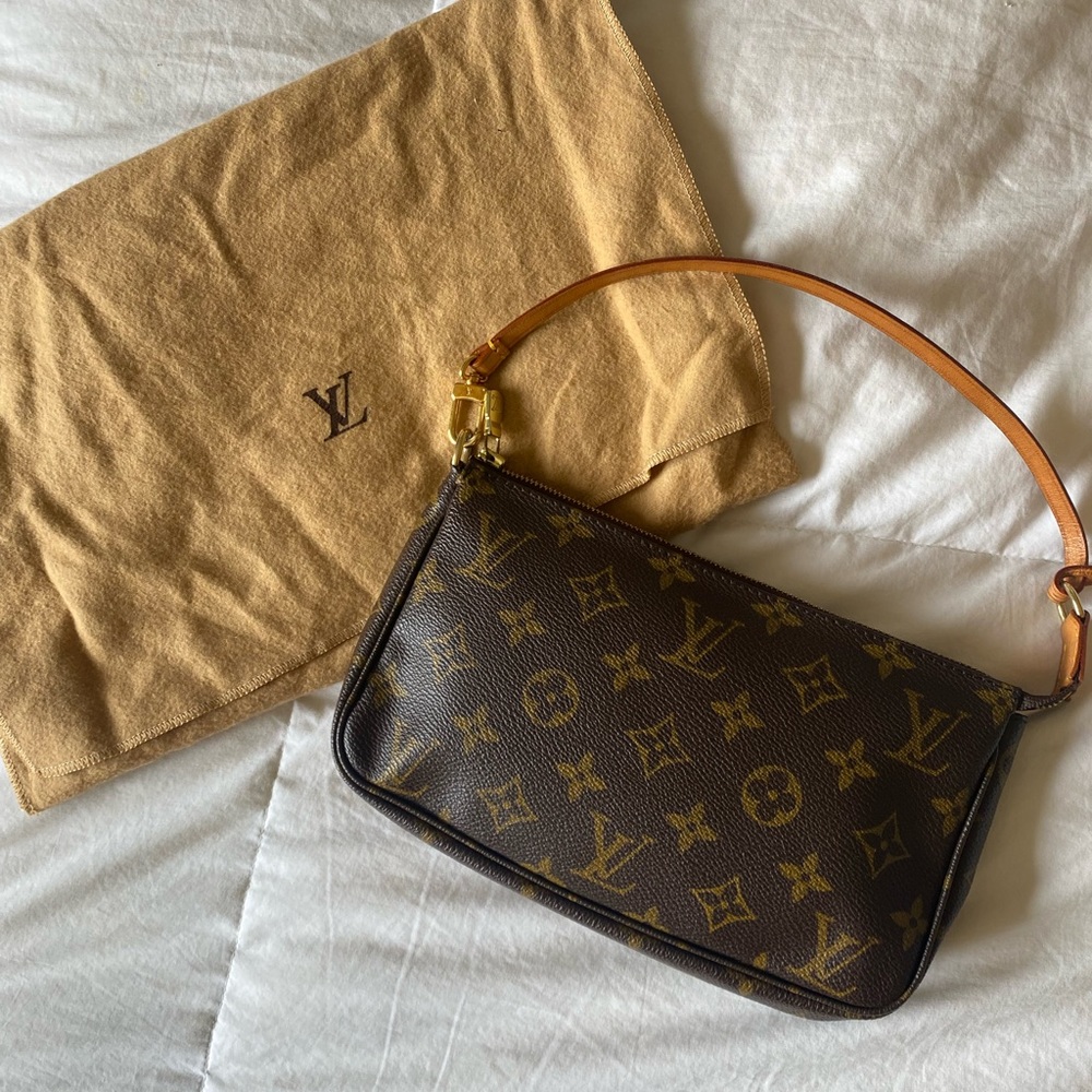 Pochette M51980 Accessoir Pouch Handbag Brown Monogram /Monogram Clutch vintage